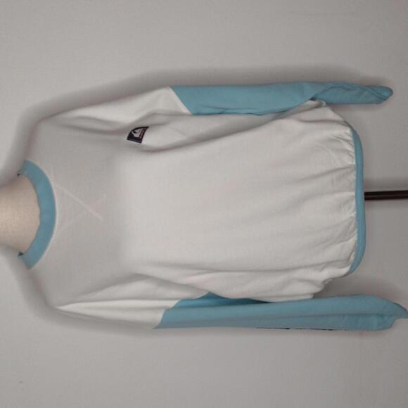 NWT Quiksilver Women's White/Blue/Moon Horizons Sweatshirt Size Medium - Picture 1 of 9